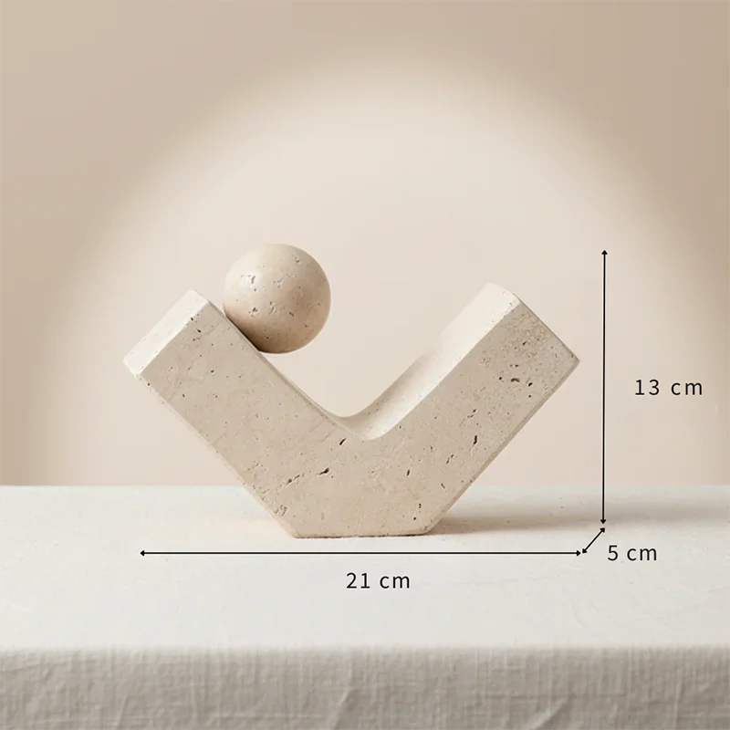 Travertine Accent Ornament