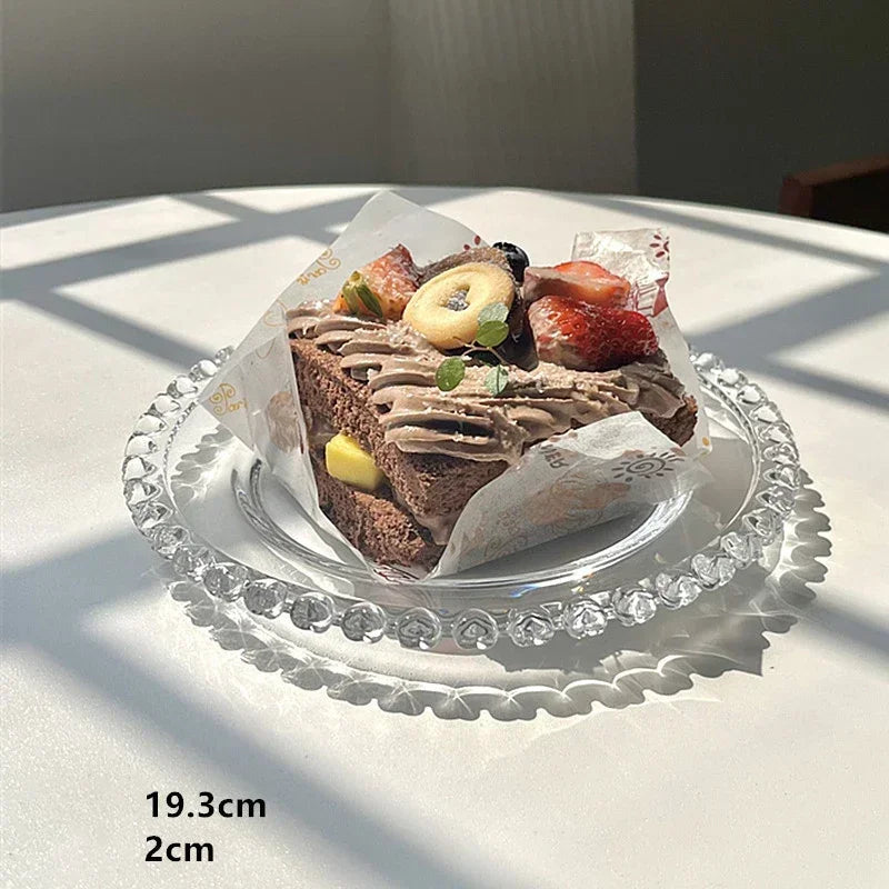 Love fruit glass plate retro