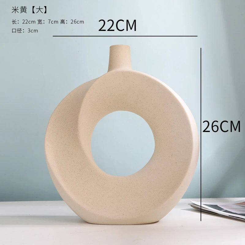 Donut Hollow Ceramic Vase