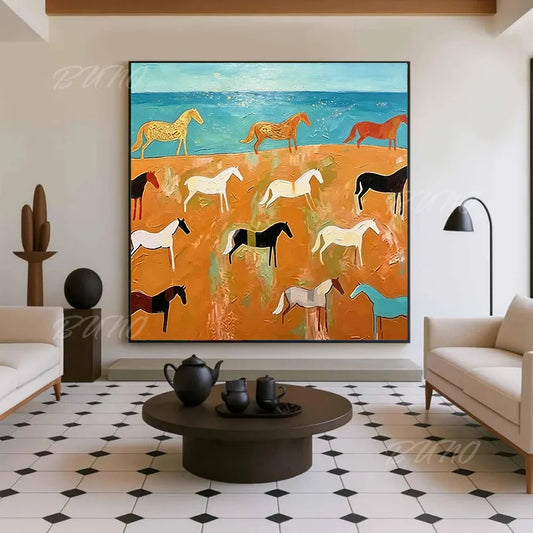 Modern Coastal Textured Painting