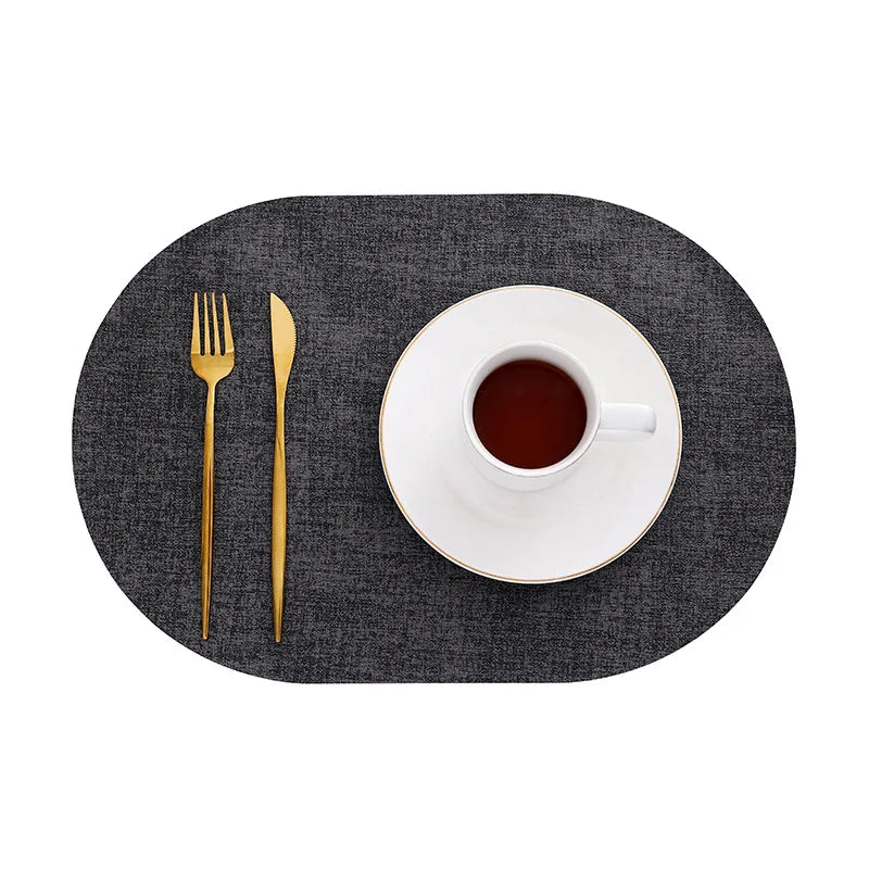 Oval Kitchen Leather Mats