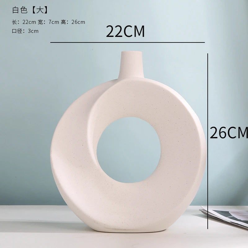 Donut Hollow Ceramic Vase