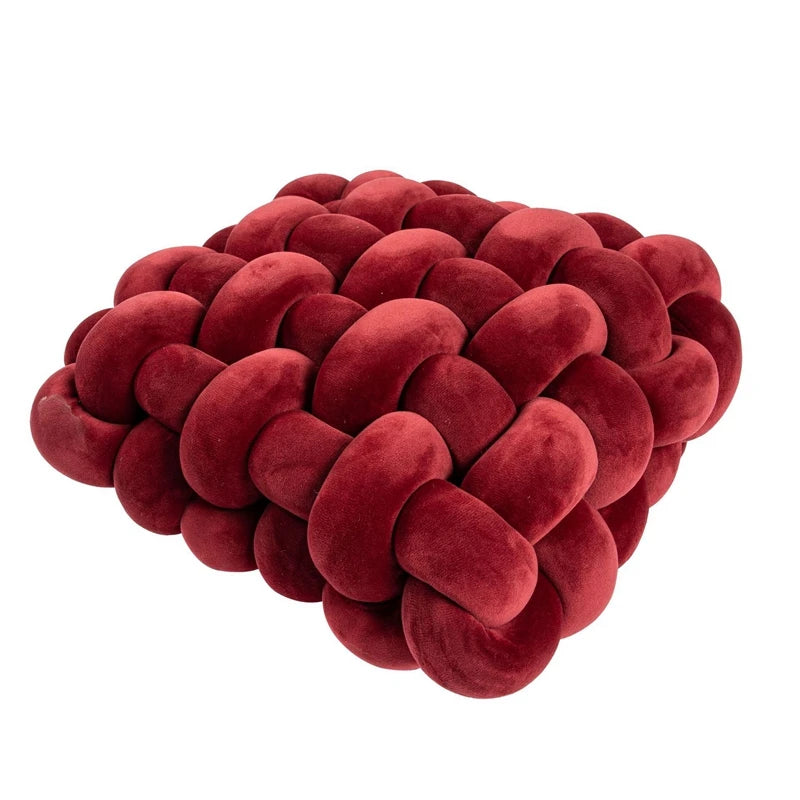 Green Knotted Plush Cushion