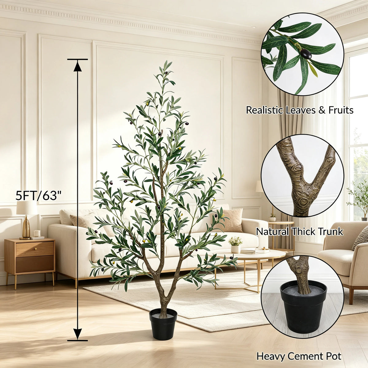 Artificial Olive Tree PE Real
