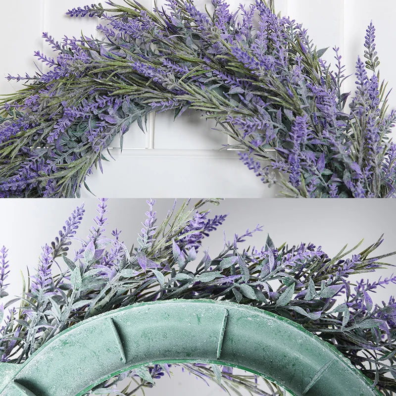 Artificial Lavender Wreath