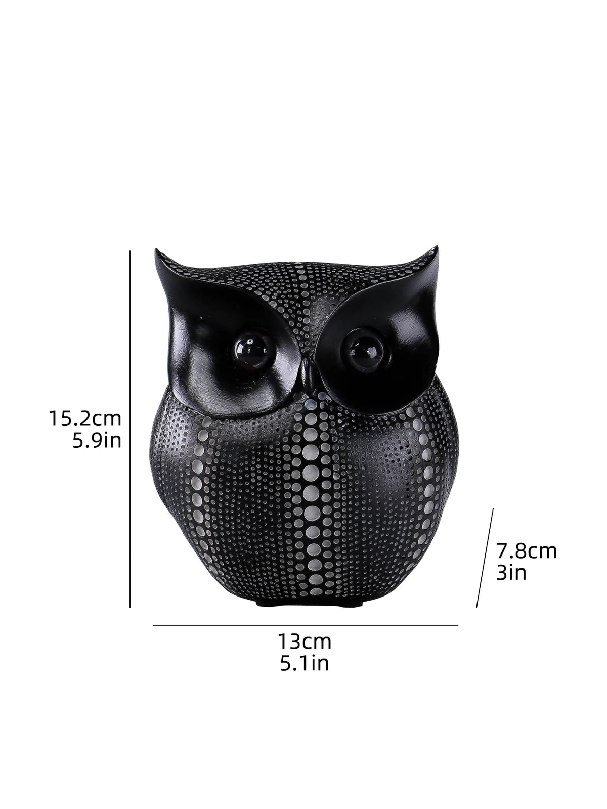 Owl Resin Statue Pair