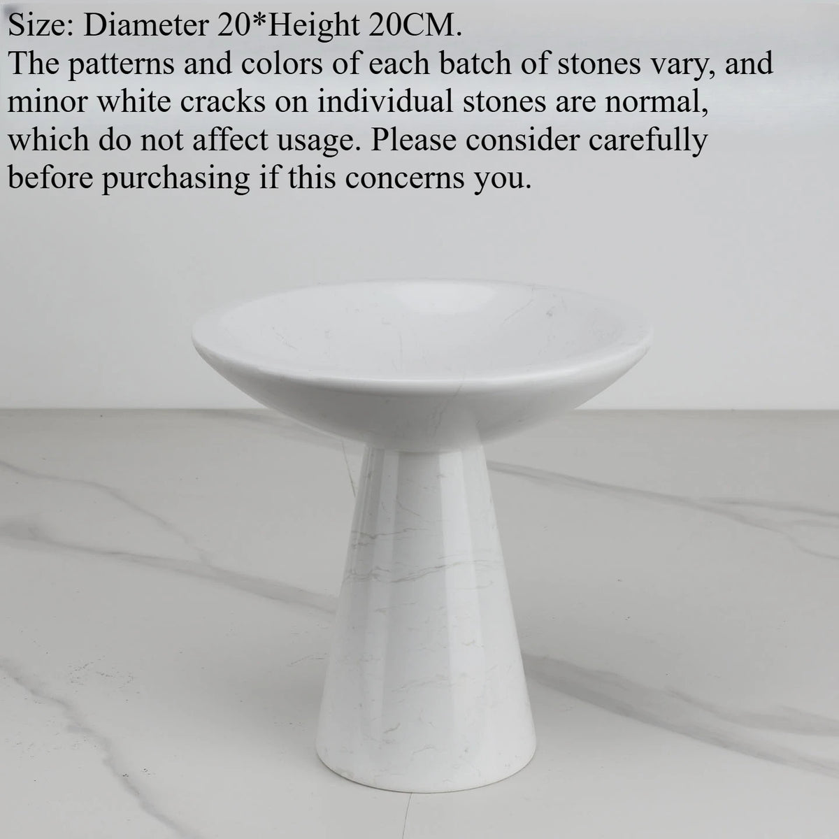 Footed Marble Fruit Stand