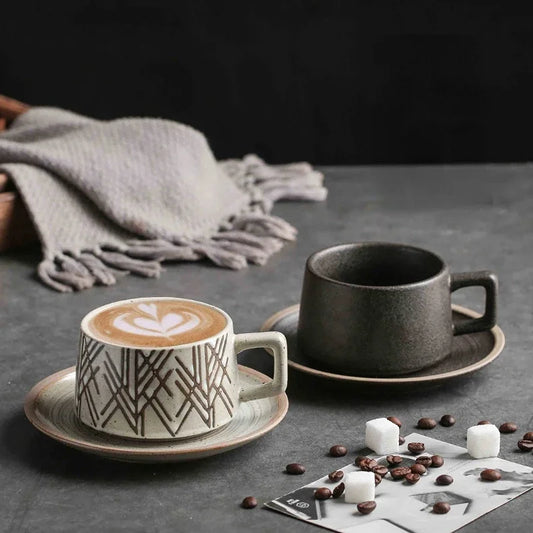 Coarse Pottery Cup Set
