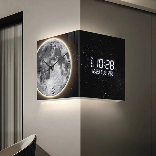 Corner Double-Sided Clock