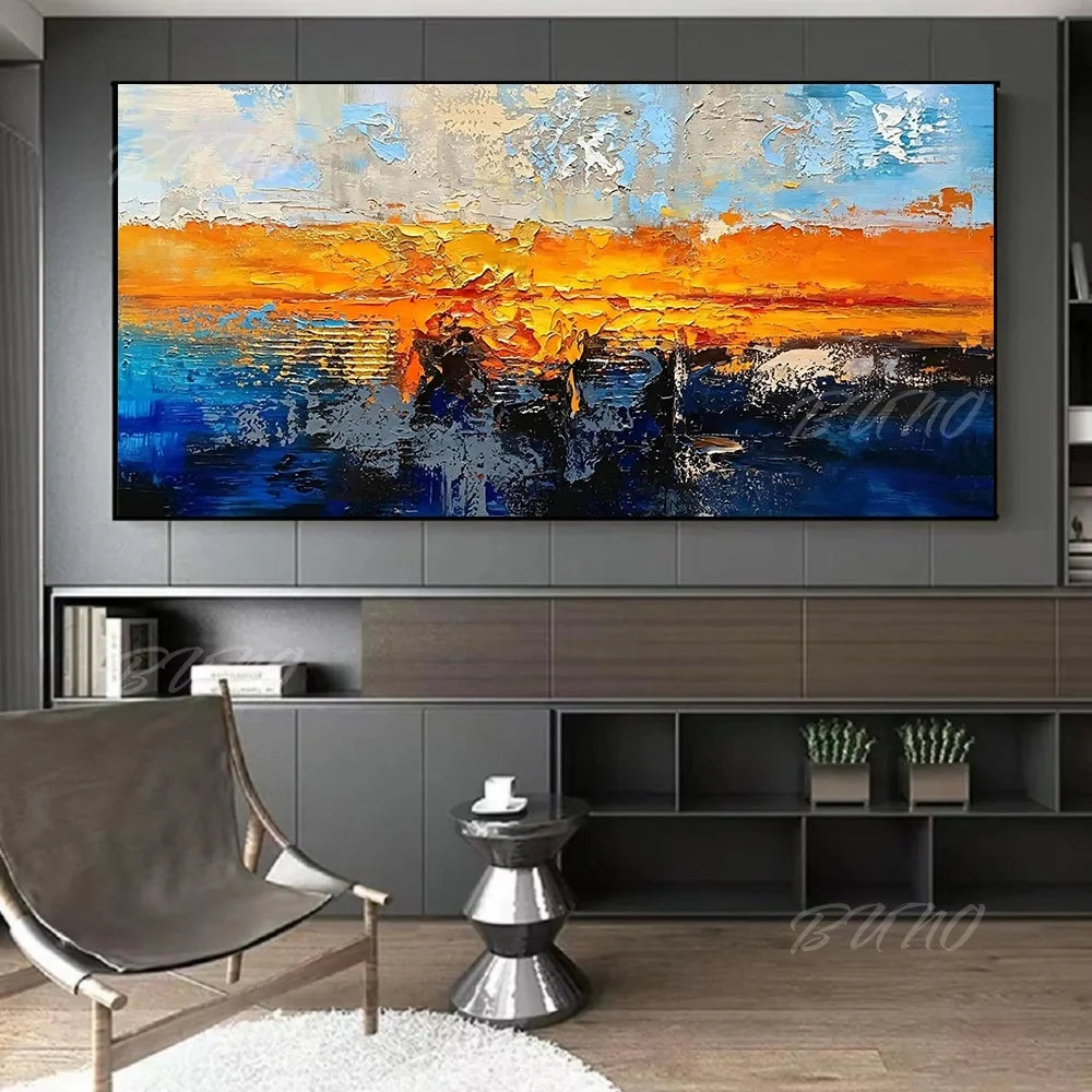 Gold Coastal Seascape Painting