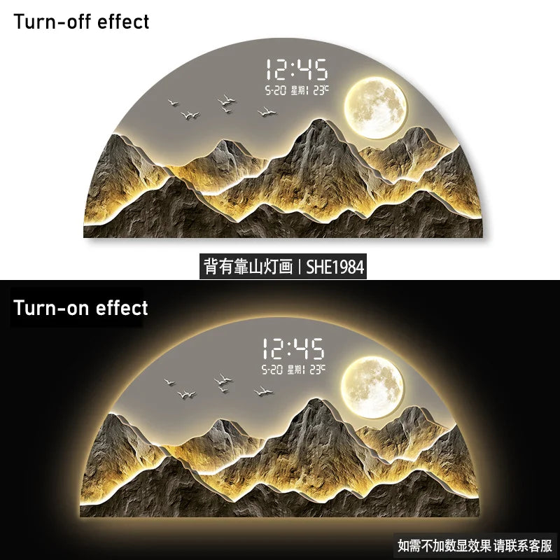 Auspicious Mountain Clock Art