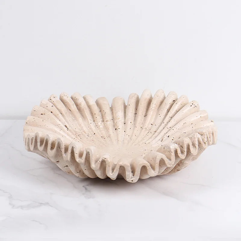 Marble Ruffle Bowl