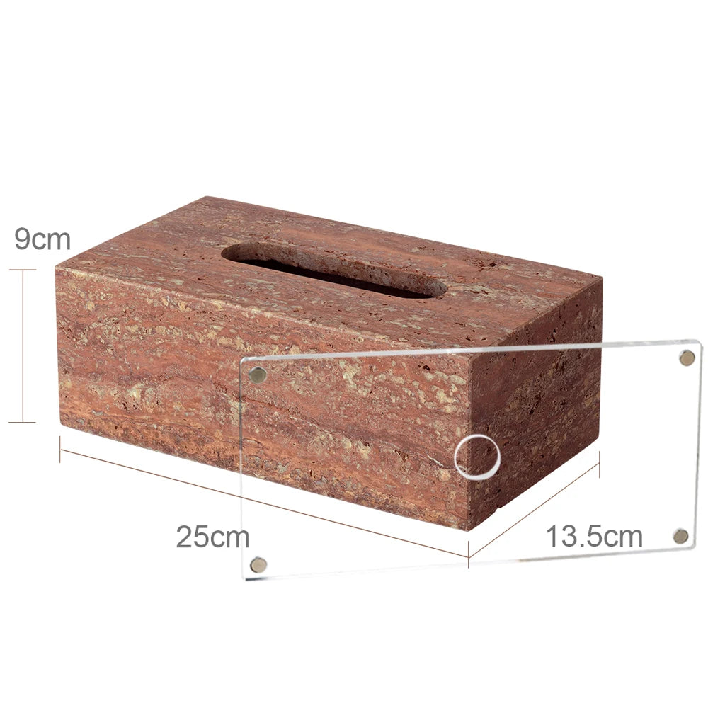 Red Travertine Bathroom Set Vintage