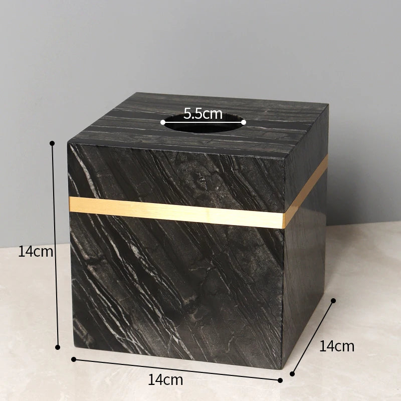 Natural Marble Napkin Tissue Box