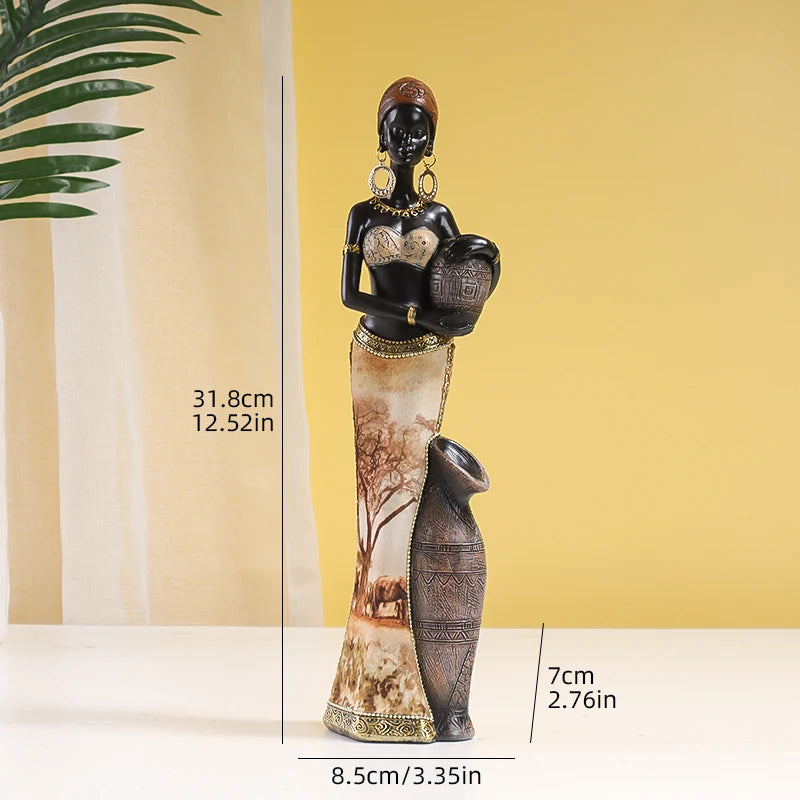 Retro African Style Resin Craft Figurines