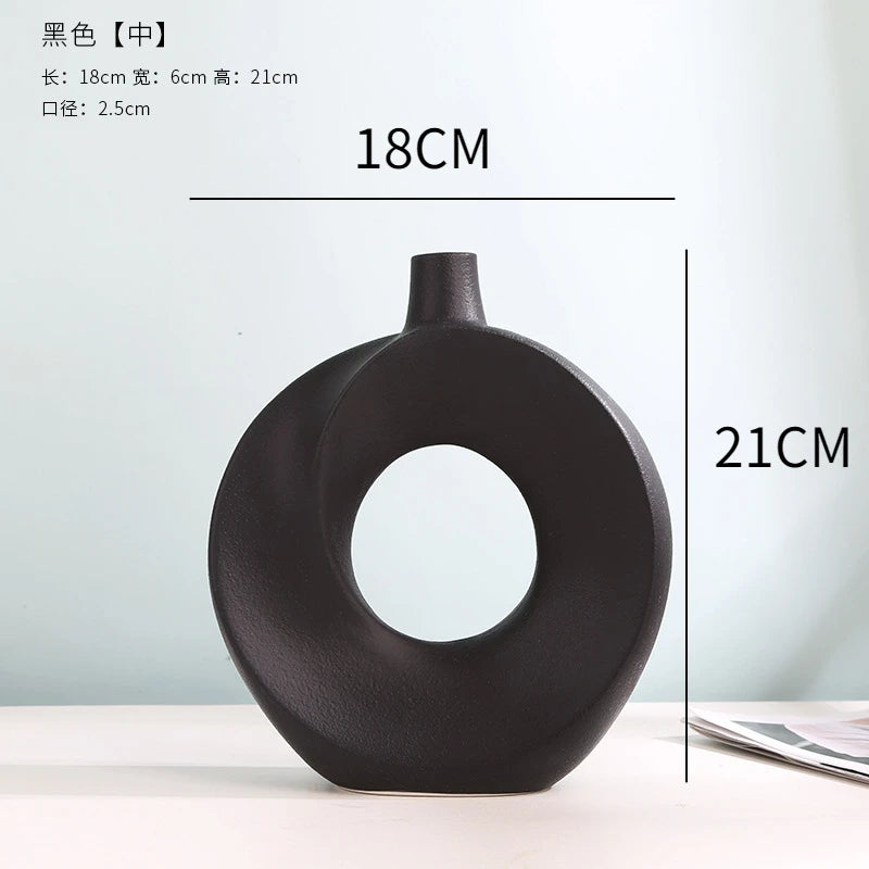 Donut Hollow Ceramic Vase