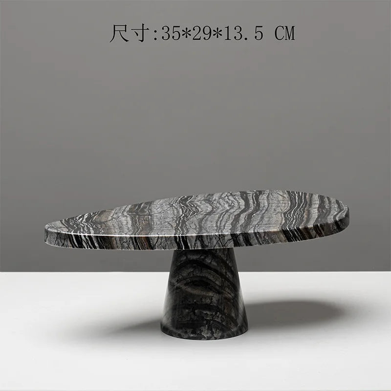 Tall Marble Fruit Stand