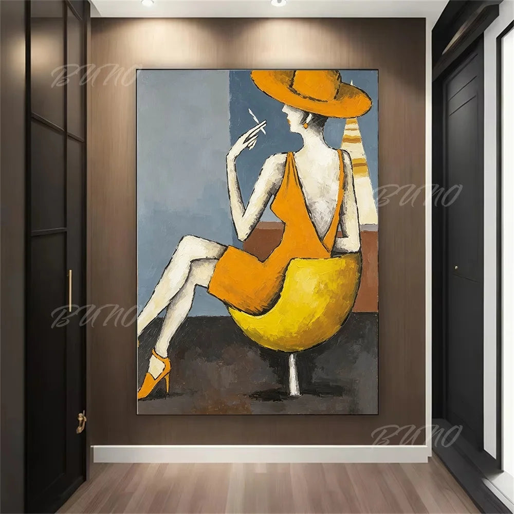 Textured Fashion Figure Art