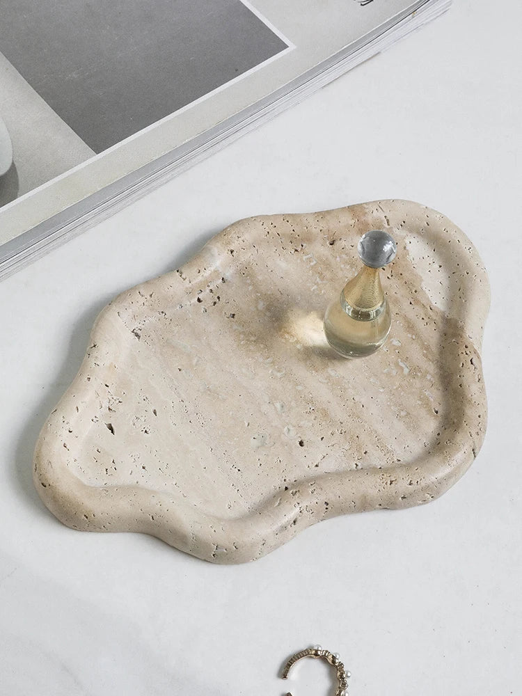 Travertine Stone Jewelry Display Necklace