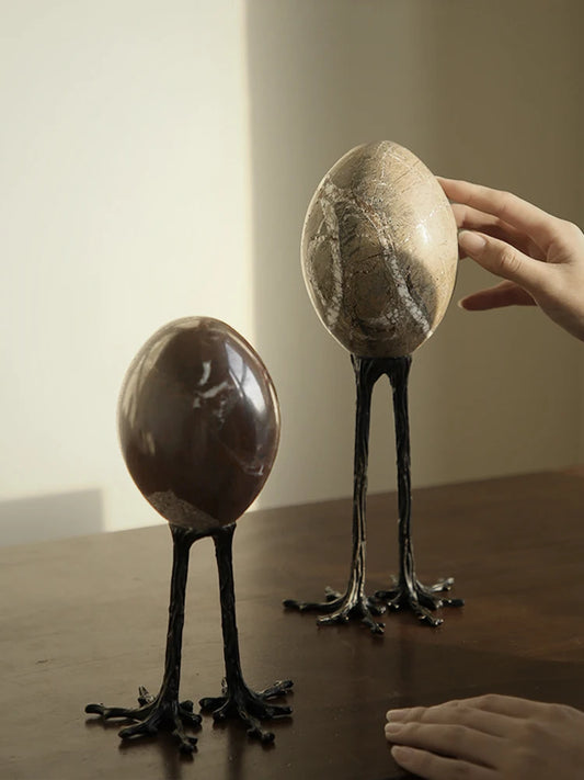 Natural Marble Egg Shaped Decor for Table