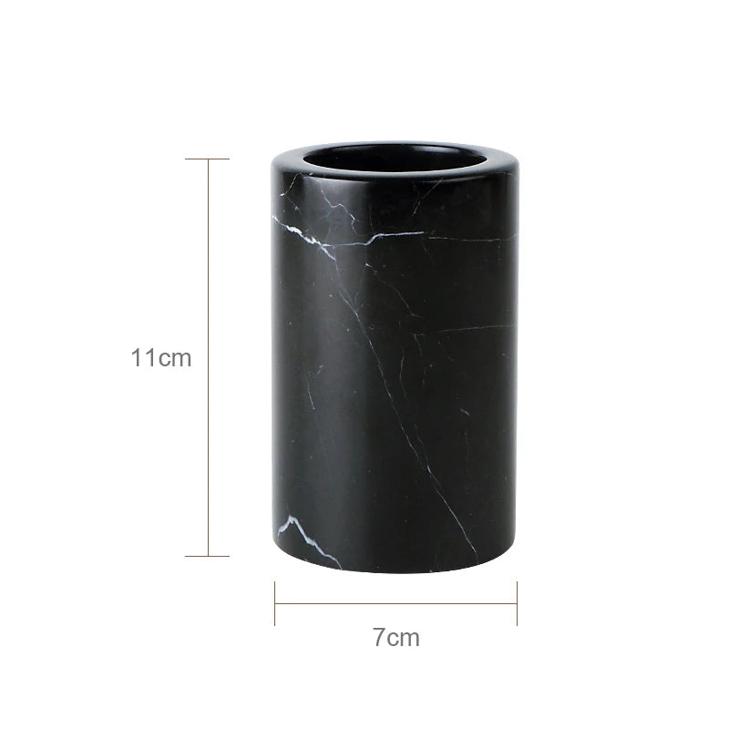 Black Nero Marquina Marble Bathroom Set