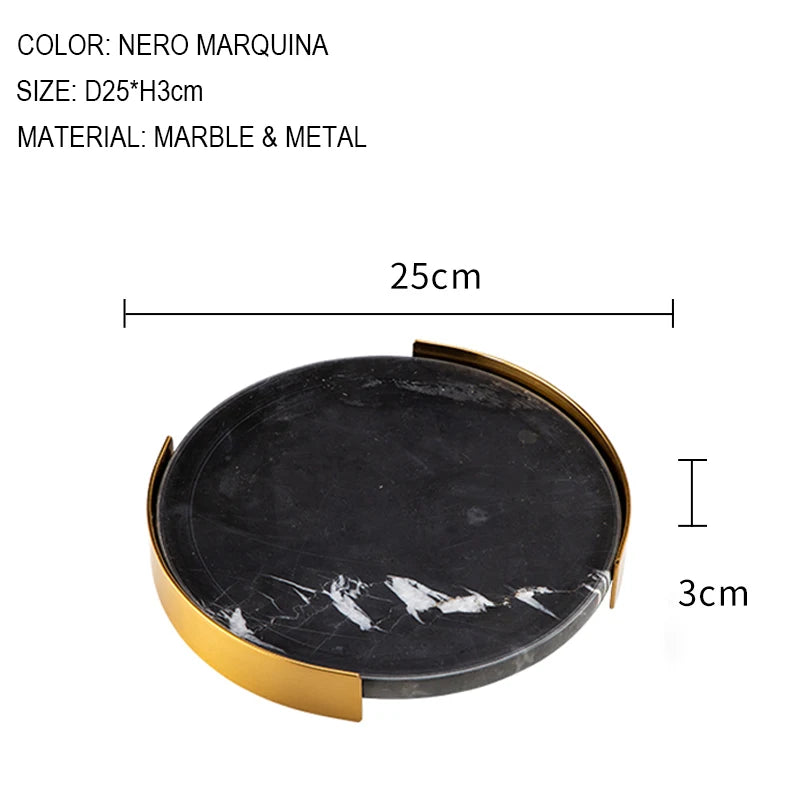Scandinavian Decorative Natural Marble Tray