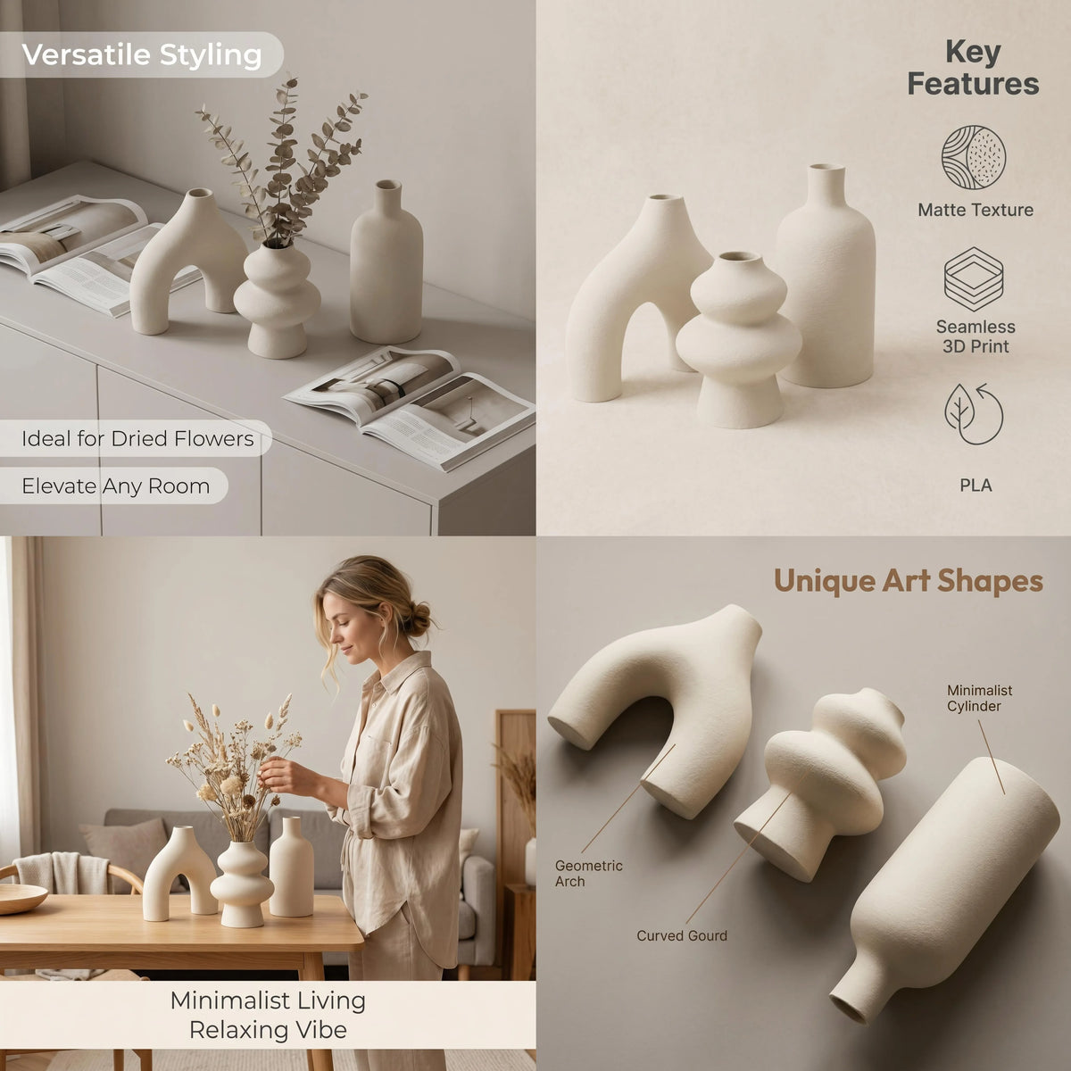 Wabi Sabi Vase Trio