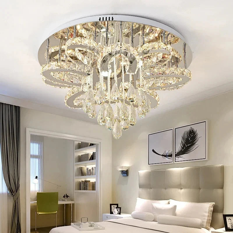 Round RGB Crystal Chandelier