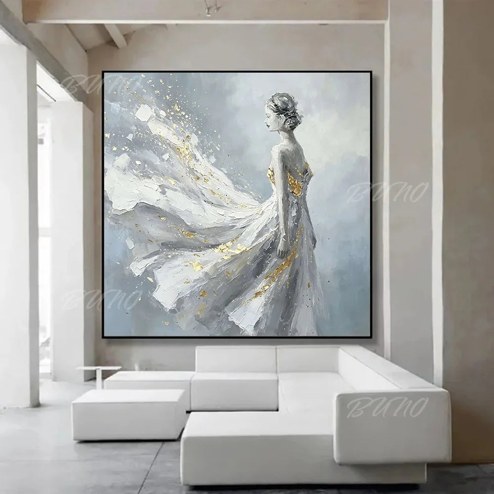 Gold Foil Canvas Painting