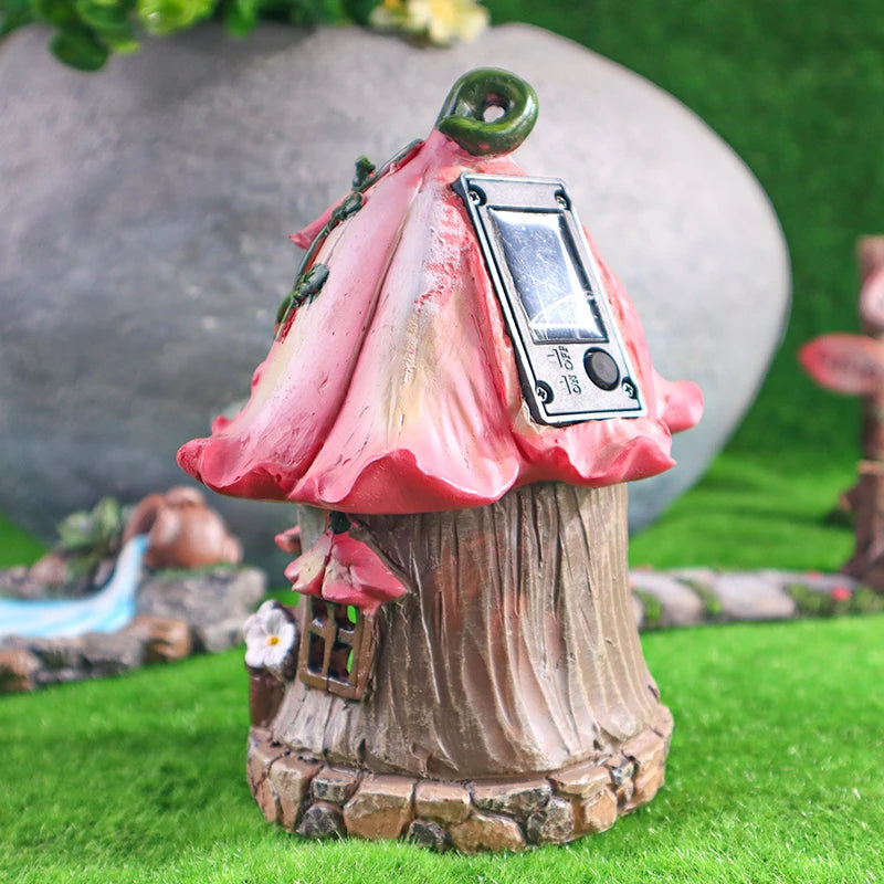 Mushroom House & Flower Ornaments