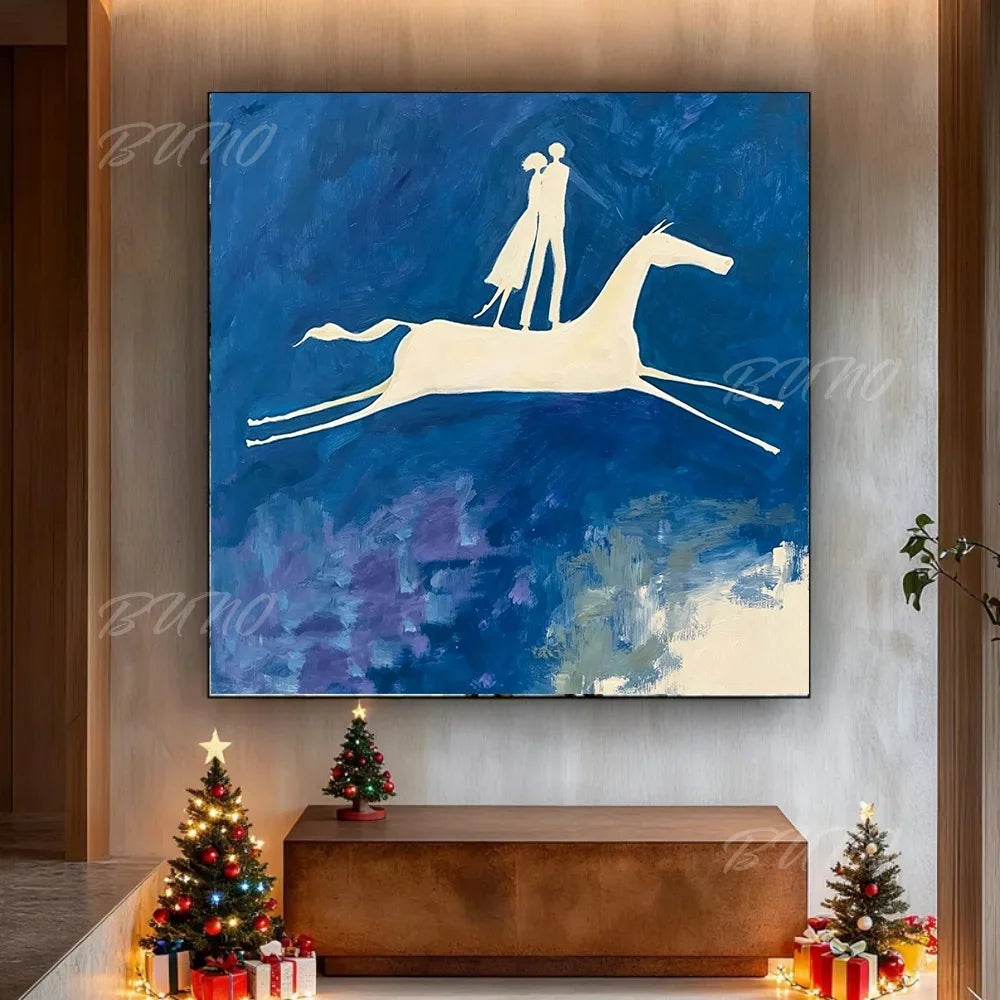 Dreamy Blue Impressionist Art