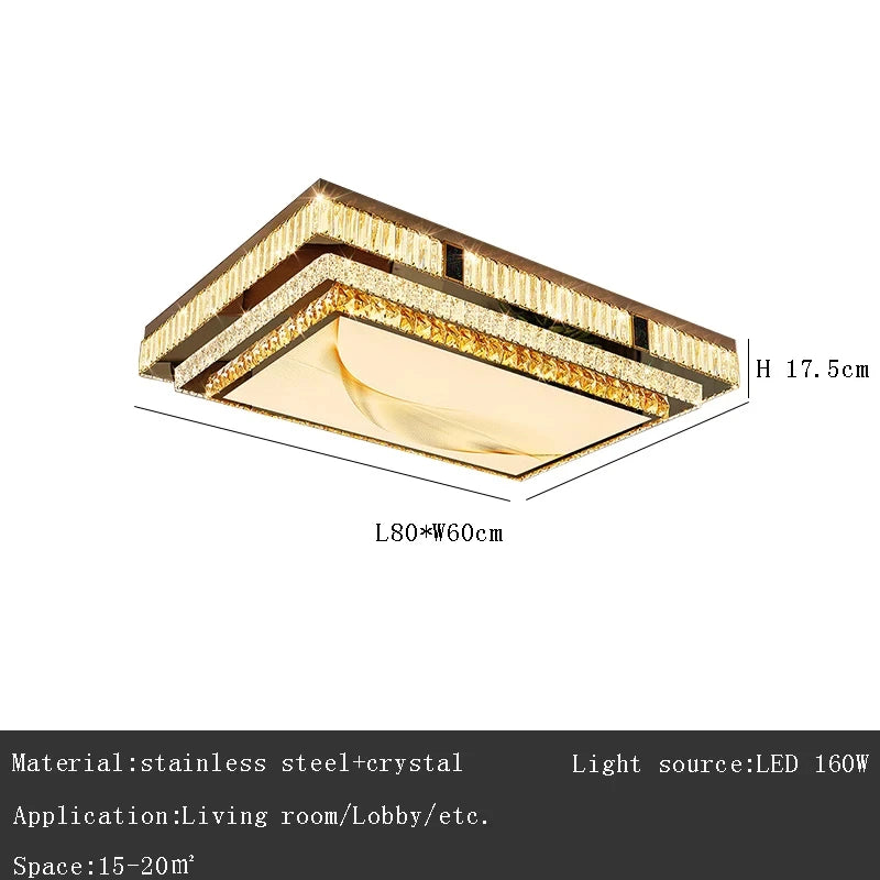 Gold K9 Crystal Chandelier