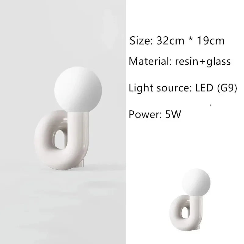 Nordic LED Table Lamp Resin