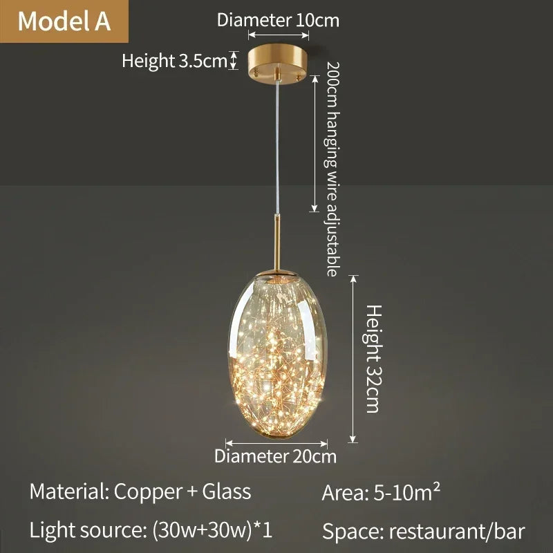 Designer Raindrop Crystal Pendant Light