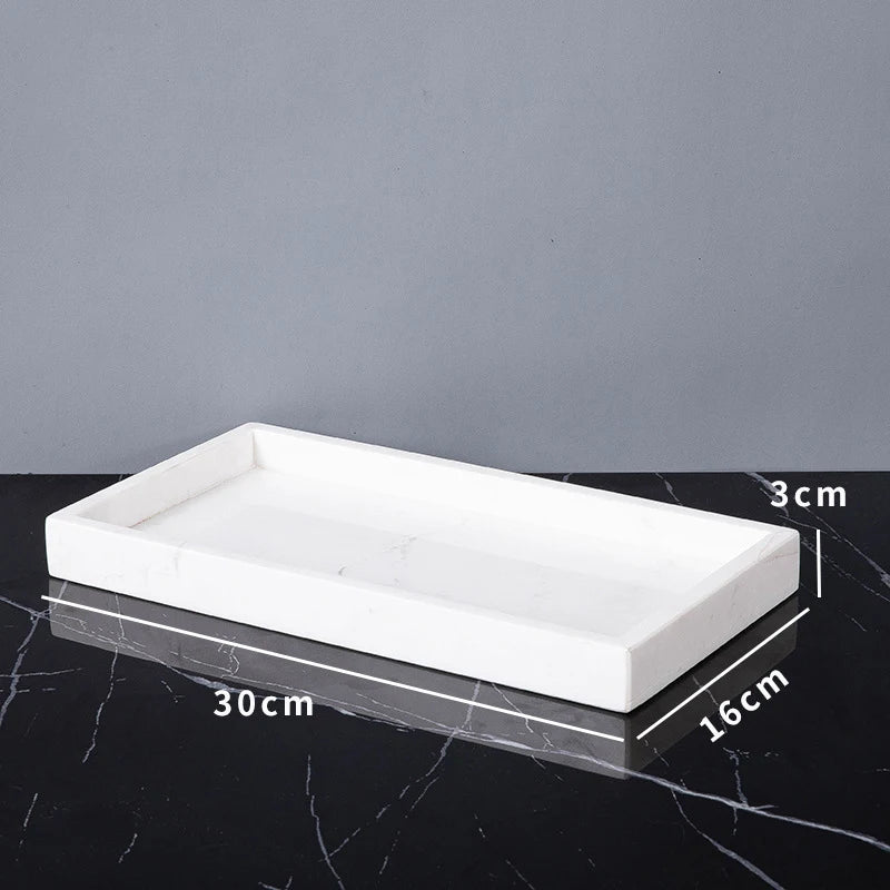 Volakas White Natural Marble Bathroom Set