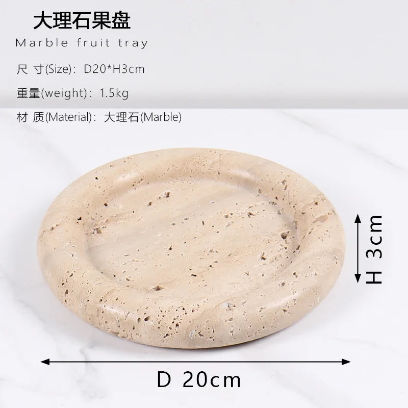 Marble Round Serving Plate