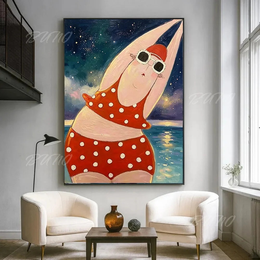 Bathing Lady Palette Painting