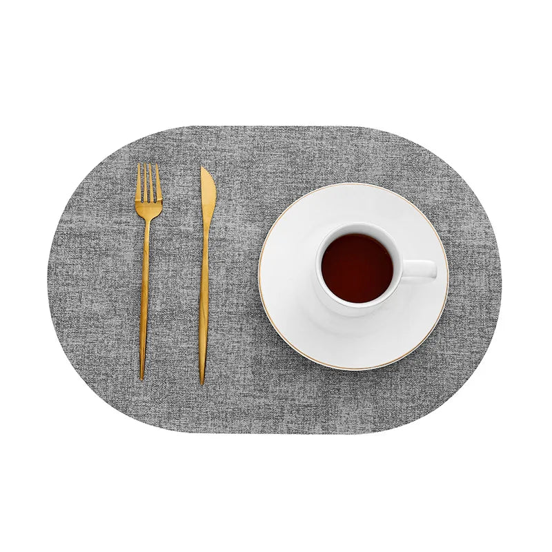 Oval Kitchen Leather Mats