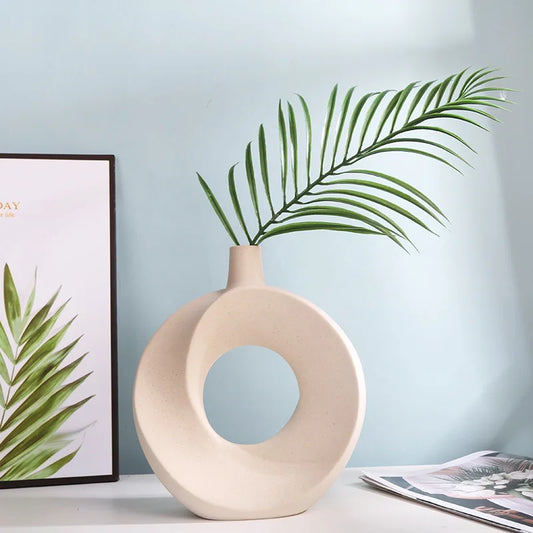 Donut Hollow Ceramic Vase