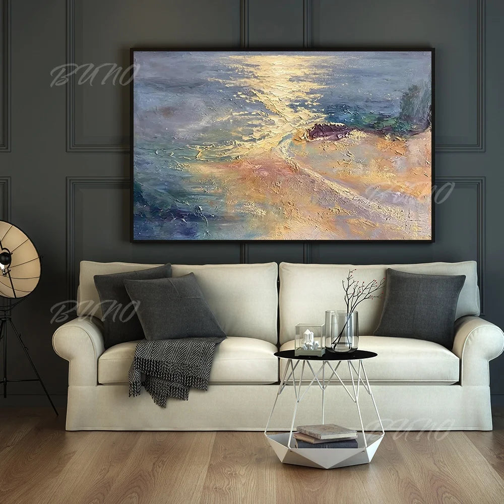 Gold Foil Impasto Painting
