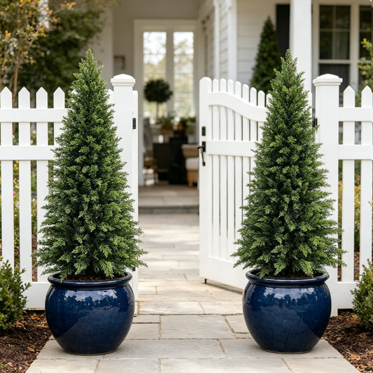 Faux Cedar Topiary Tree