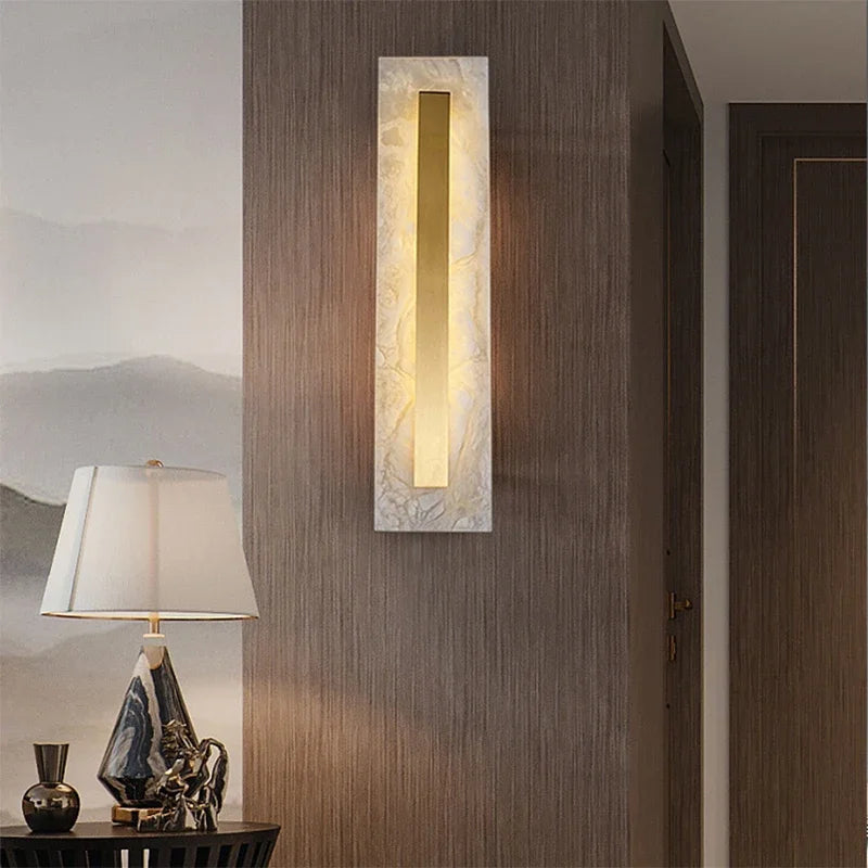 Gold Marble Staircase Lamp