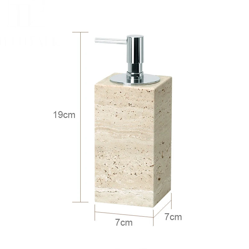 Beige Travertine Bathroom Set Natural