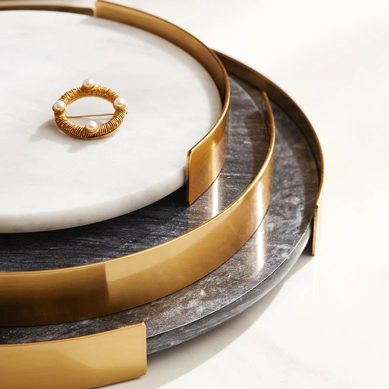 Scandinavian Decorative Natural Marble Tray