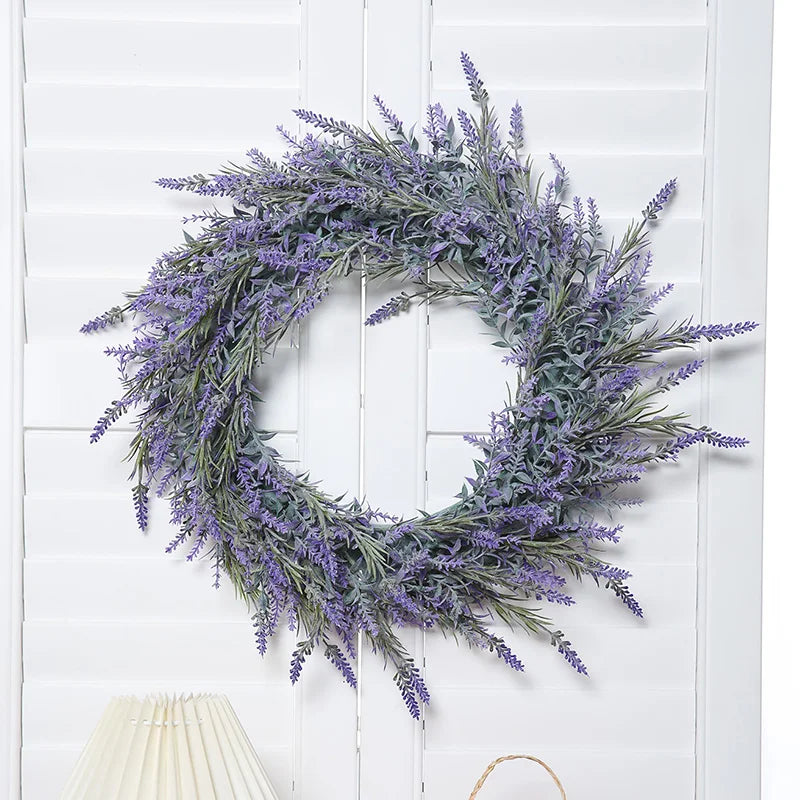 Artificial Lavender Wreath