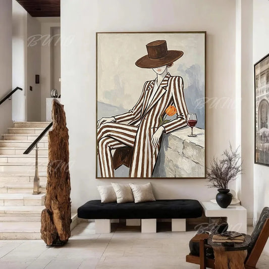 Art Deco Fashion Woman Art