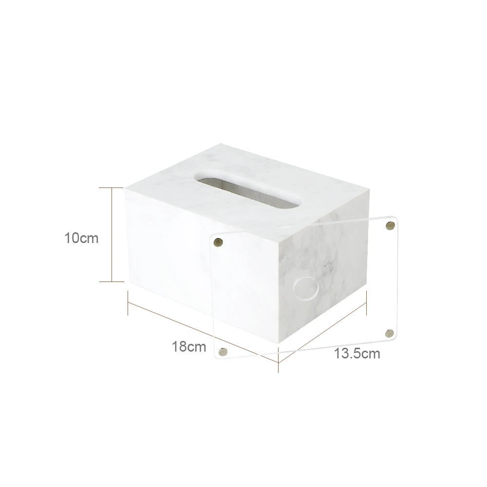 Natural Marble Tissue Box Decorative