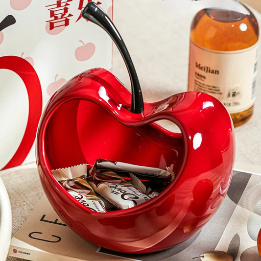 Three-dimensional Apple Ceramic Storage Tray