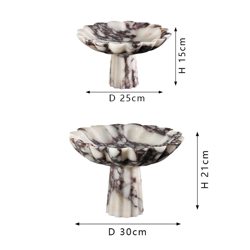 Calacatta Viola Footed Bowl