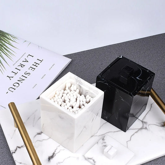 Marble Cotton Swab Box